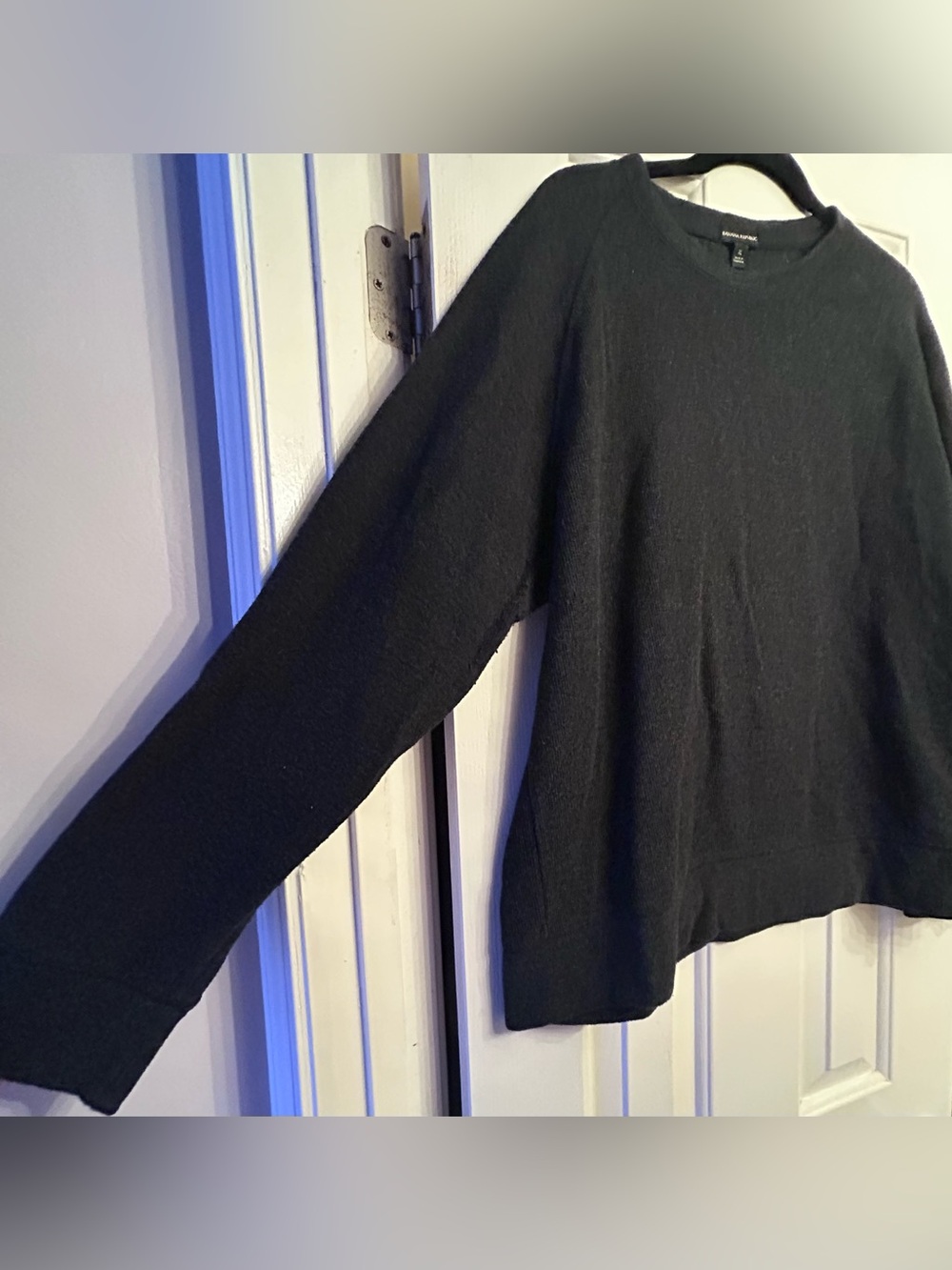 Banana Republic Black/Grey Oversized Raglan Dolman Sweater XL